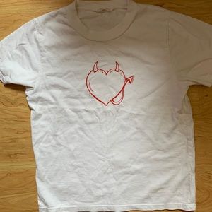 Rare brandy Melville heart devil tee